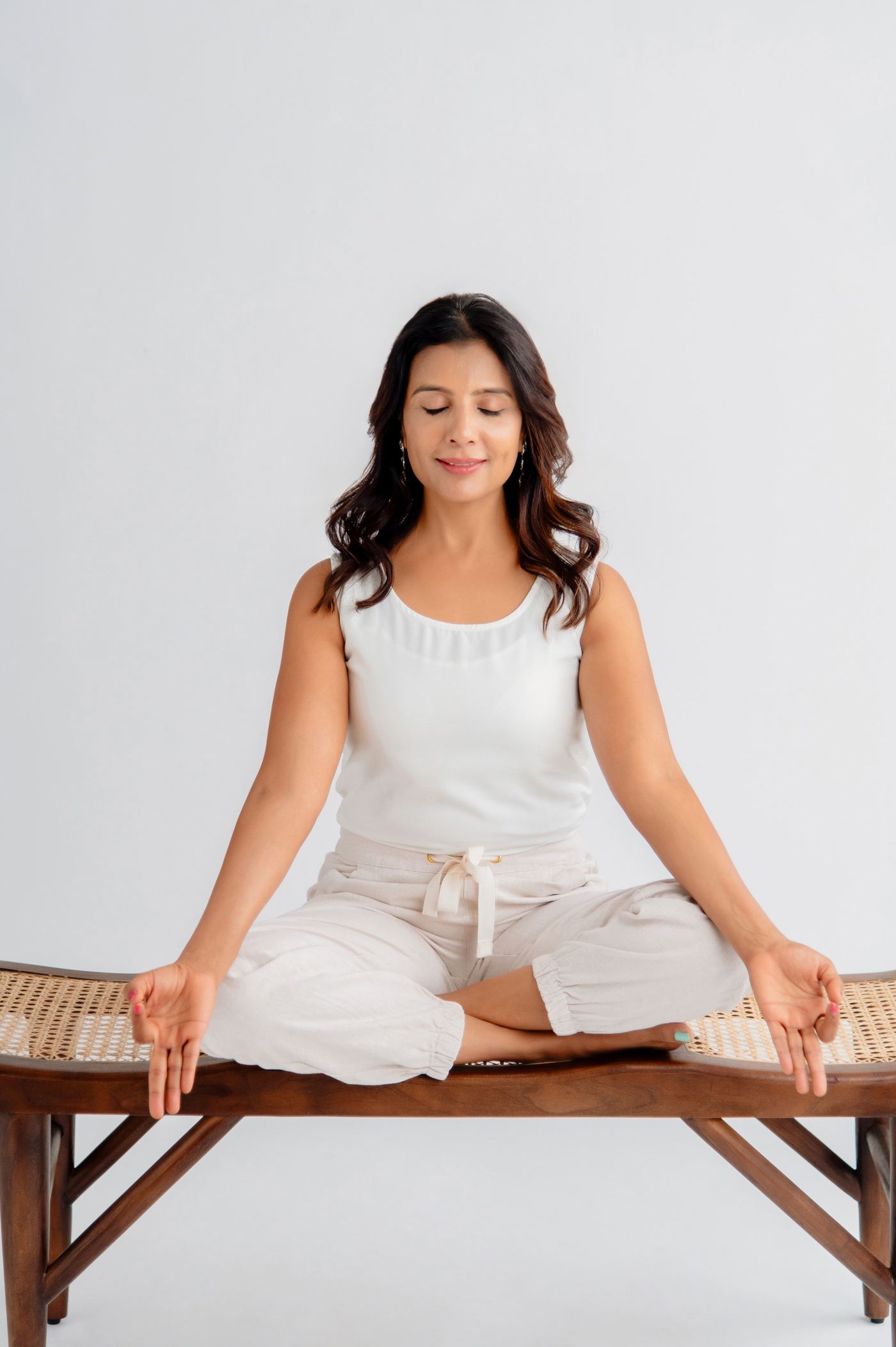 Mita Vinay, seated in meditation